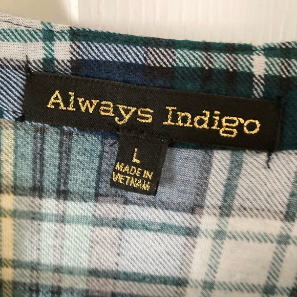 Always Indigo Plaid Shirt - Picture 11 of 11